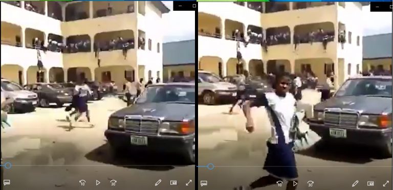 Viral video claiming students ran from forced COVID-19 vaccination was shot in 2019