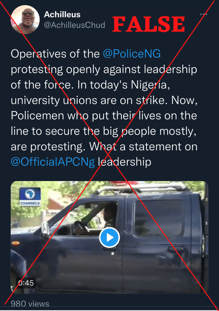 Old video of Nigerian policemen protesting resurfaces online