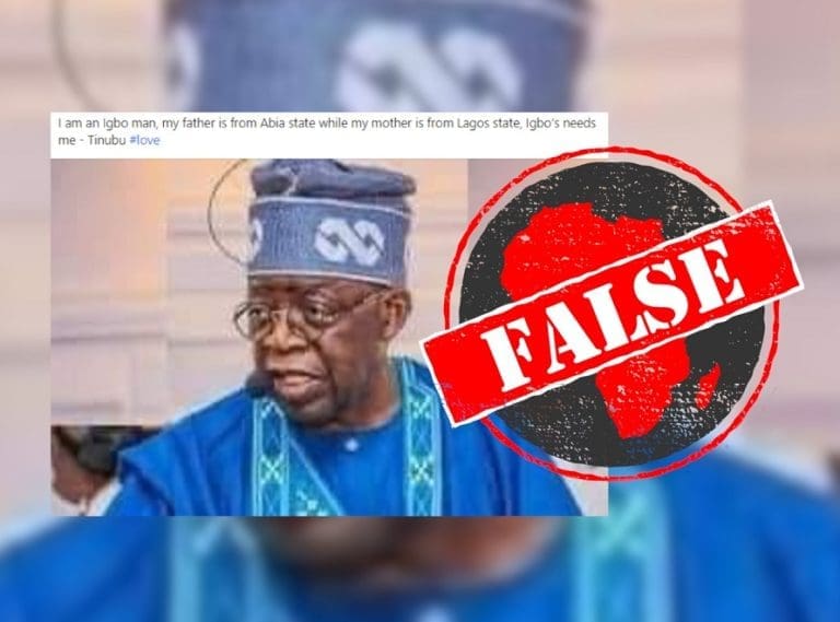 No, Tinubu didn’t say he was an ‘Igbo man’