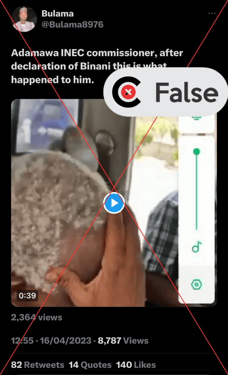 Video does not show INEC REC for Adamawa brutalized