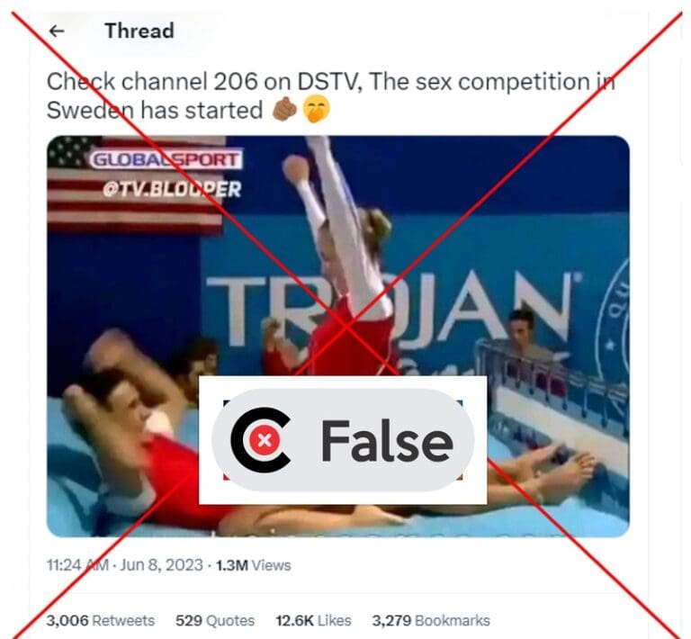 No, Video does not show Sweden’s sex competition broadcast on DSTV