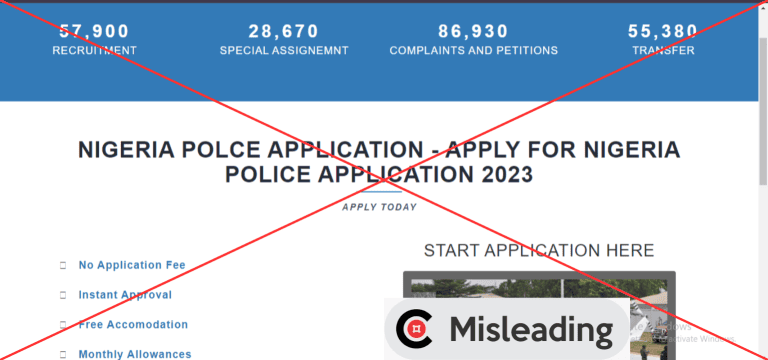 Fake Nigerian police recruitment websites circulate online