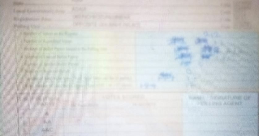 Screenshot of a blurry Form EC8A uploaded to the iReV.