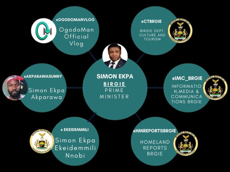 An image illustrating X accounts posting and amplifying disinformation narratives shared by Simon Ekpa. Credits: ROUNDCHECK.