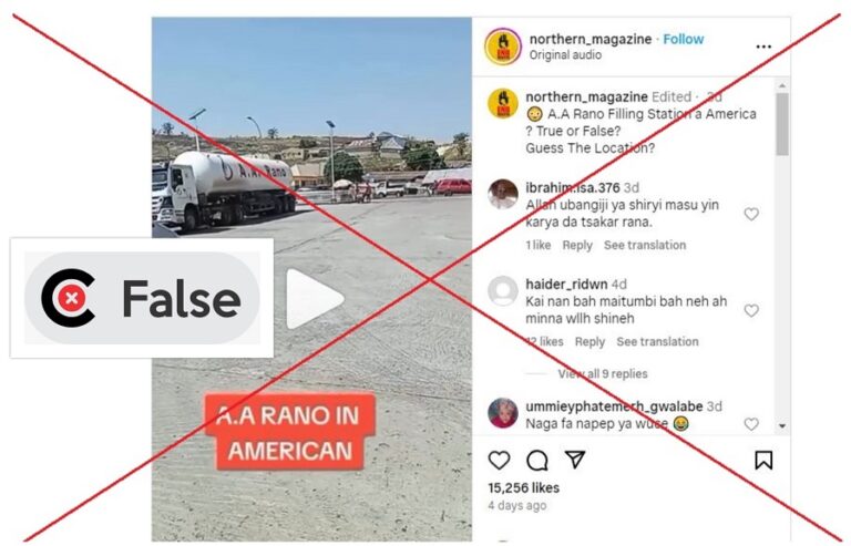 Screenshot of the viral video posted on Instagram by Northern Magazine. INSERT: False verdict.