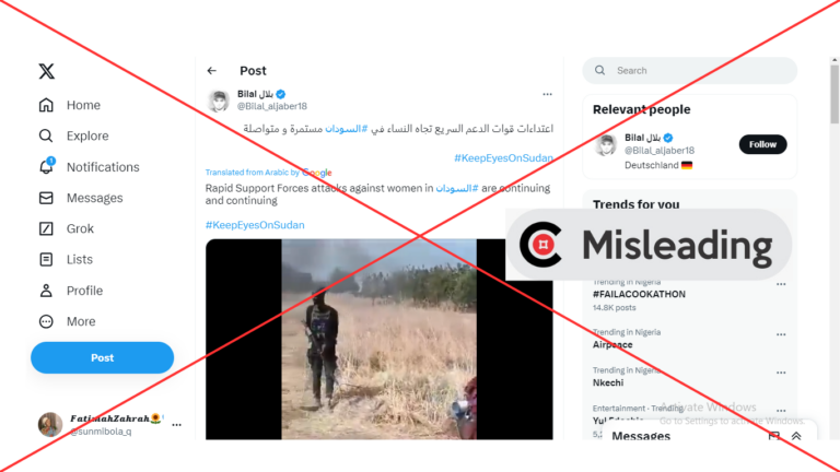 Screenshot of the claim; INSERT, Misleading verdict