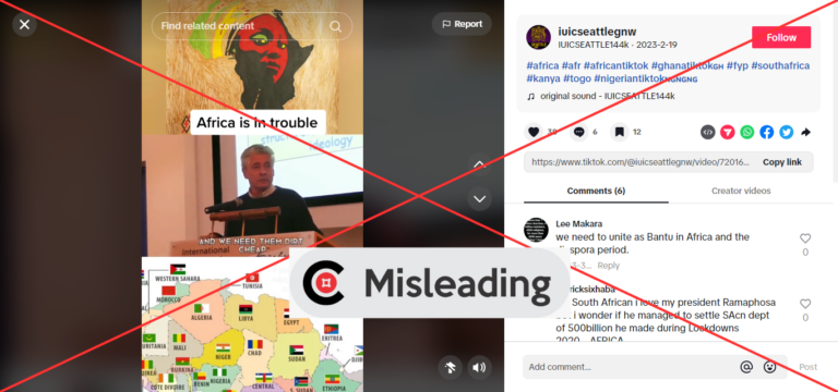 Screenshot of an appearance of the video; Insert, Misleading Verdict