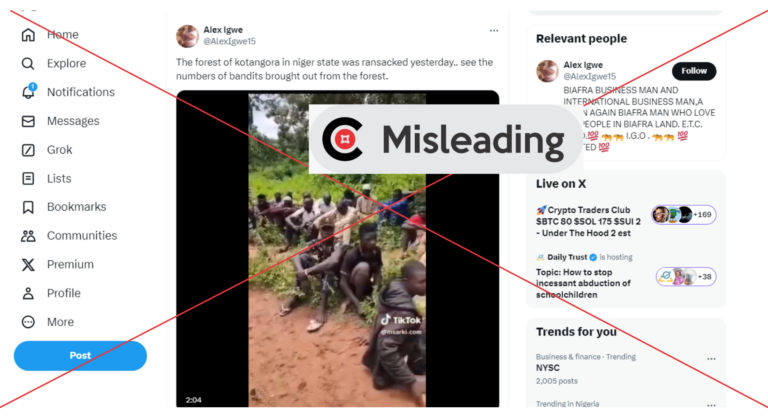 Video does not show bandits arrested by Nigerian Army recently
