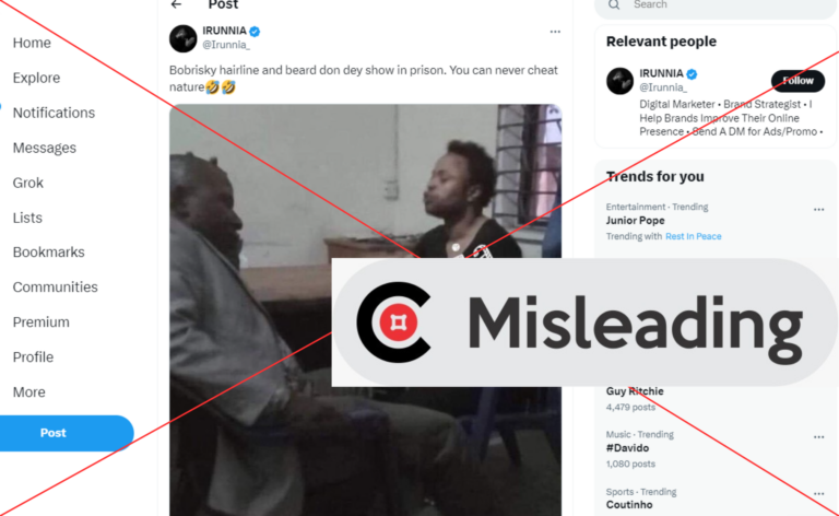 screenshot of the viral post / The claim is misleading