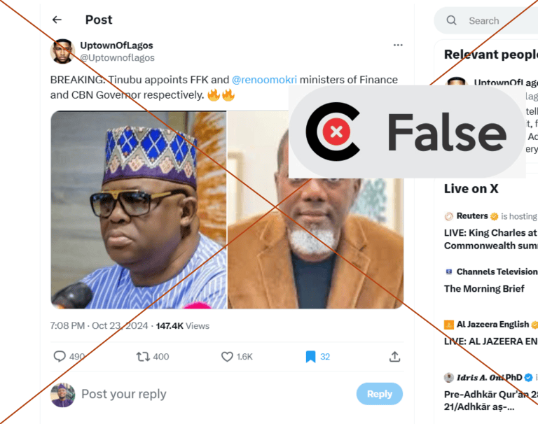 Tinubu did not appoint Fani Kayode as finance Minister nor Omokri as CBN Governor