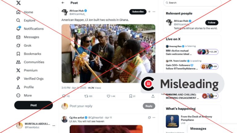 Image does NOT show Lil Jon commissioning a school in Ghana