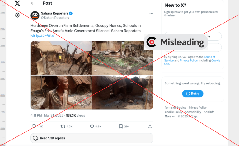 Sahara Reporters uses misleading images from Ebonyi to depict Enugu attack