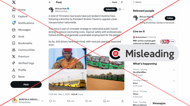 X user shares old images of new buses in Burkina Faso as recent