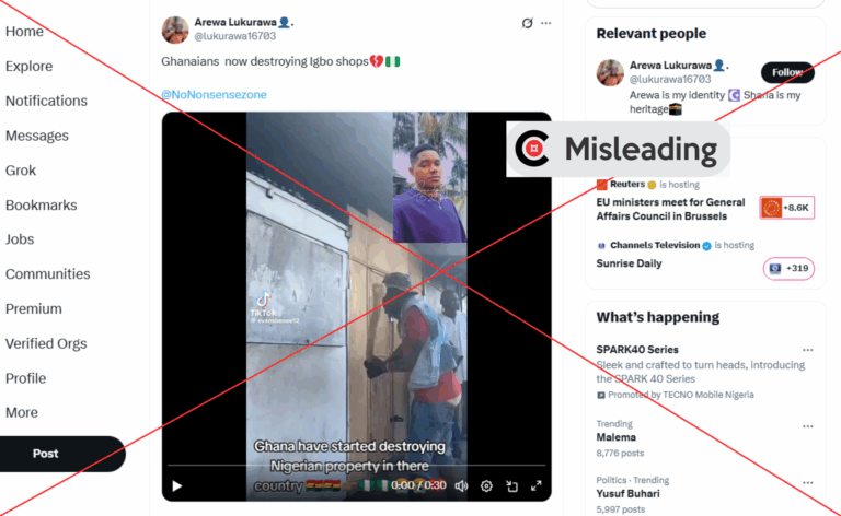 screenshot of the viral post.