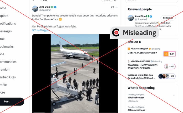 Video does not show prisoners being deported to Southern Africa