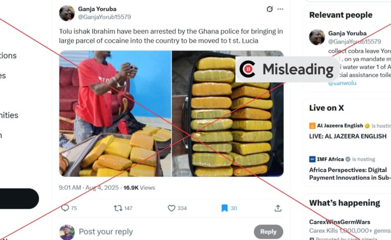 Screenshot of the viral post.