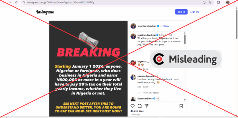 Screenshot of an appearance of the claim; Insert MISLEADING Verdict