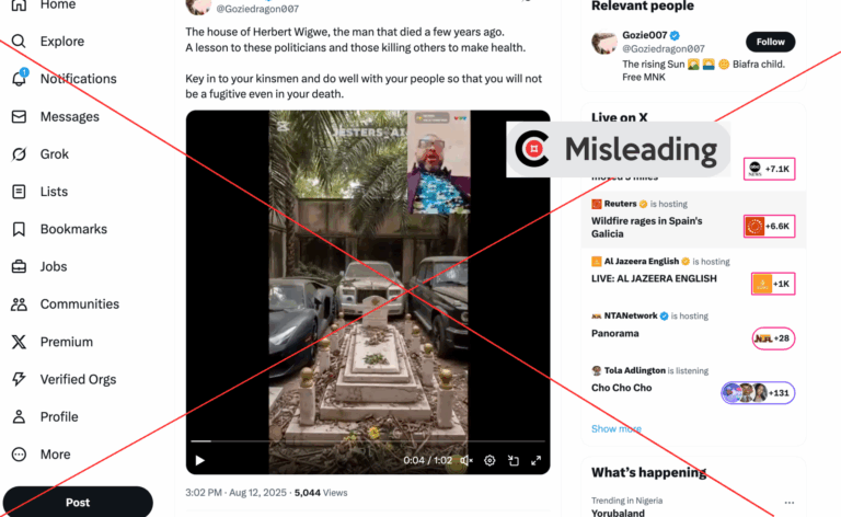 No, video does not show dilapidated house of late Herbert Wigwe