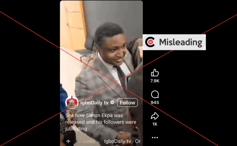 Video does not show Simon Ekpa released from prison