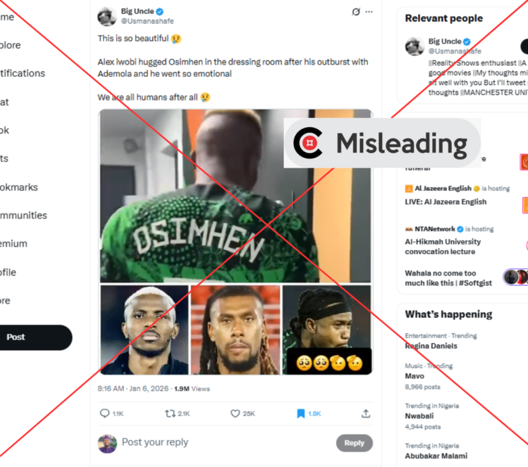 Screenshot of the viral post.