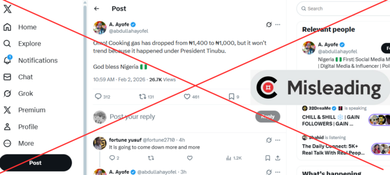 No, price of cooking gas has not dropped to N1,000 per kg