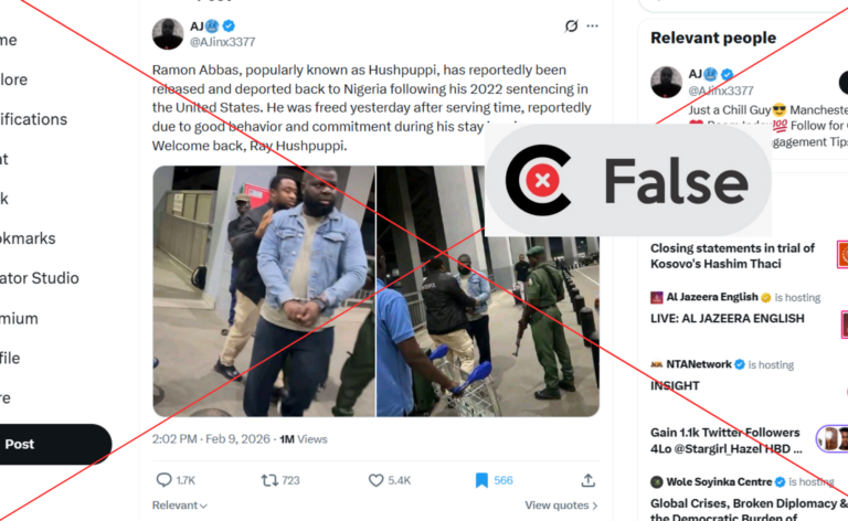 Screenshot of the viral post.