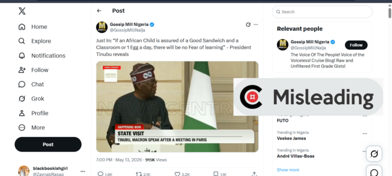 2024 video of Tinubu speaking about child nutrition in France resurfaces online