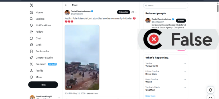 Viral video falsely claims terrorists invade Ibadan community