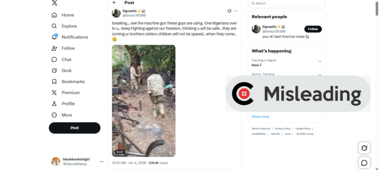 Video of armed fighters in forest is from Ethiopia, not Nigeria