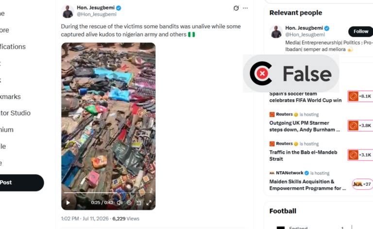 Video does not show Nigerian troops neutralising Oyo kidnappers