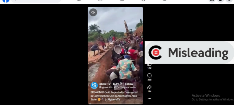 Video does not show breaking discovery of gold in Arochukwu, Abia State