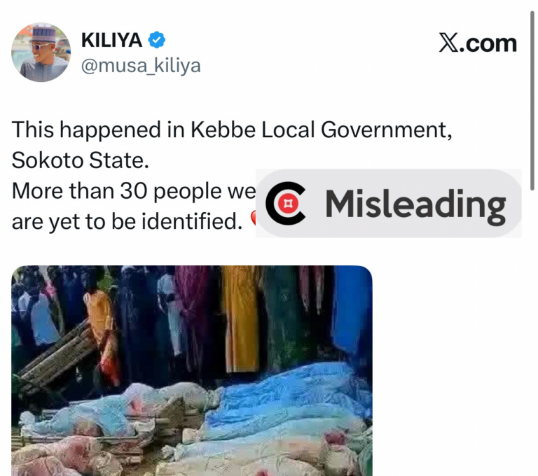 Image of Zamfara farmers killed in July falsely linked to recent Sokoto attack