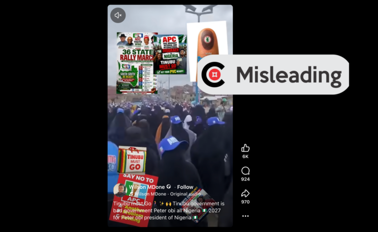 No, video does not show NDC supporters protesting against president Tinubu
