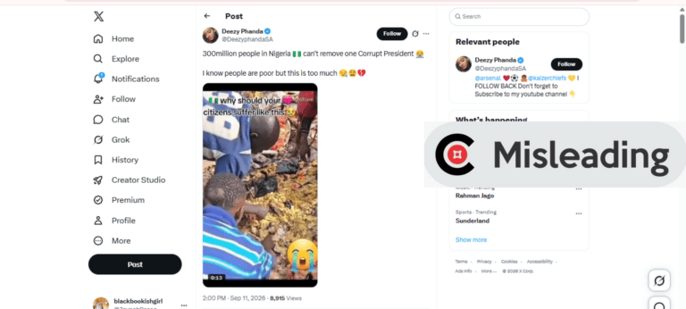 Sierra Leone footage falsely presented as Nigerian hardship