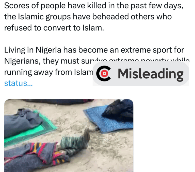Old video of Borno military attack falsely shared as recent killing of Christians