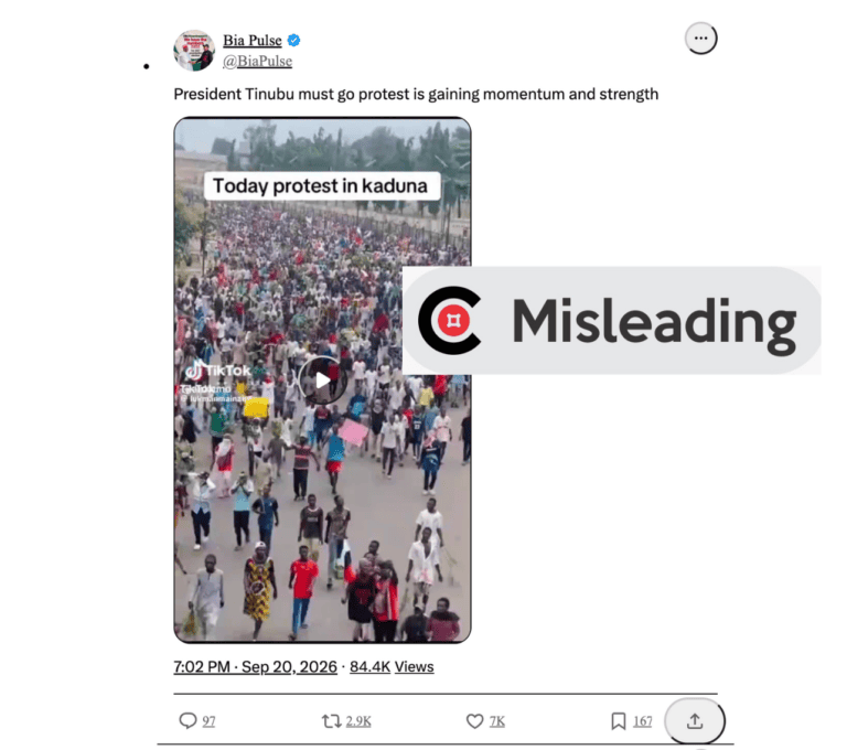 Viral video compilation does not show recent protest against Tinubu’s government