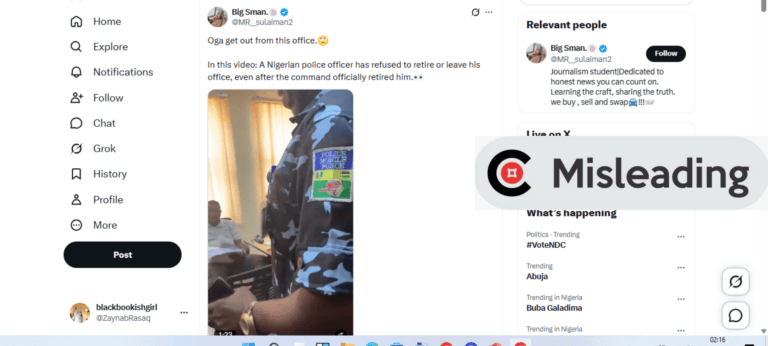 Old video of retired police officer refusing to leave office resurfaces